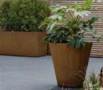 Outdoor Indoor Decoration Raised Garden Corten Steel Large Planters Planter Box Big Flower Pot