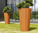 Outdoor Indoor Decoration Raised Garden Corten Steel Large Planters Planter Box Big Flower Pot