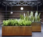 Modern Outdoor Garden Corten Steel Flower Pot/Planter Stylish Indoor/Outdoor Decor