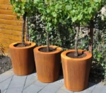 Hanging Wall Outdoor Laser Cut Corten Steel Decorative Flower Pot