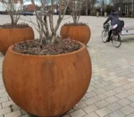 Wholesale Factory Directly Corten Steel Customized Color Size European Style Corrosion Resistant Home Garden Outdoor Flower Pot
