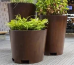 Wholesale Factory Directly Corten Steel Customized Color Size European Style Corrosion Resistant Home Garden Outdoor Flower Pot