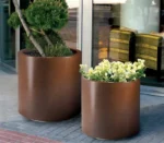Wholesale Factory Directly Corten Steel Customized Color Size European Style Corrosion Resistant Home Garden Outdoor Flower Pot