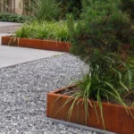 Metal Lawn CORTEN Steel Folded Garden Edging