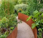 Metal Lawn CORTEN Steel Folded Garden Edging