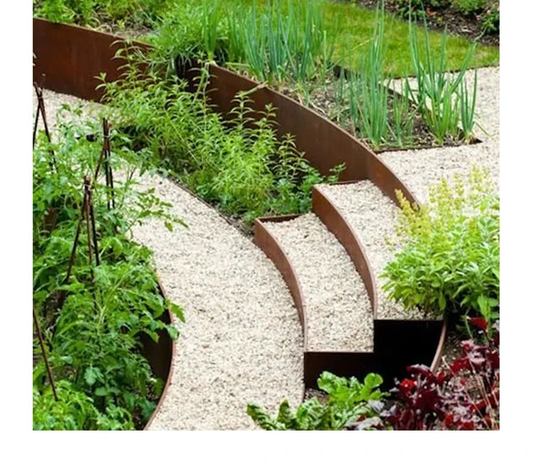 Metal Bendable Grass Border Customized Size Corrosion-resistant Corten Steel Garden Lawn Edging for Landscape