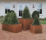 Wholesale Corten Steel Corrosion Resistant Customizable Size & Color Outdoor Garden Home Large Flower Pots