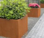 Wholesale Corten Steel Corrosion Resistant Customizable Size & Color Outdoor Garden Home Large Flower Pots