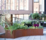Outdoor Raised Garden Corten Steel Large Planters Planter Box Flower Pot