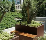 Outdoor Raised Garden Corten Steel Large Planters Planter Box Flower Pot