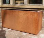 Outdoor Indoor Home Garden Square Corten Steel Large Plant Pots Planters Flower Pot Corrosion Resistant Durable Eco-Friendly
