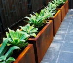 Outdoor Indoor Home Garden Square Corten Steel Large Plant Pots Planters Flower Pot Corrosion Resistant Durable Eco-Friendly