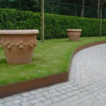 Corten Steel Garden Edging-Eco-Friendly Outdoor Planter & Plant Liner with Traditional/Modern Style