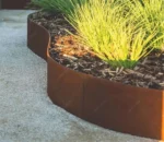 Corten Steel Garden Edging-Eco-Friendly Outdoor Planter & Plant Liner with Traditional/Modern Style