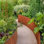 Corten Steel Raised Garden Bed for Vegetable Flower Planter Edge