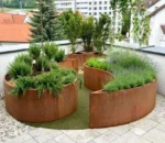 Corten Steel Raised Garden Bed for Vegetable Flower Planter Edge