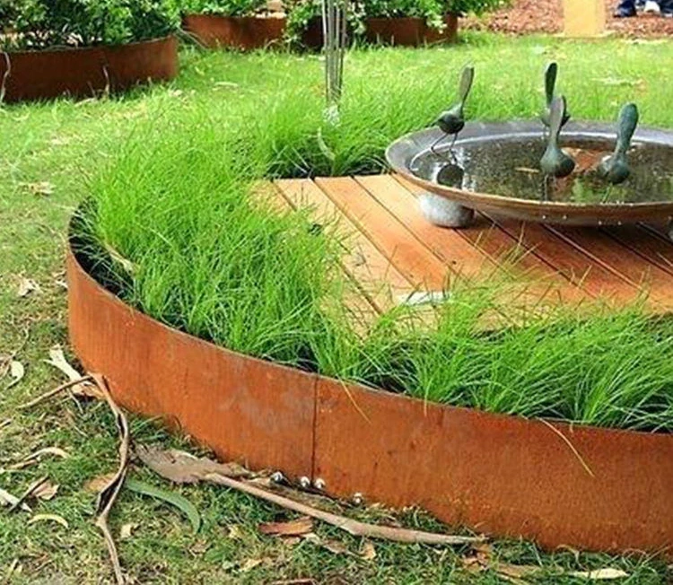 Corten Steel Garden Edging Corten Steel Plant Wall Custom Metal Lawn Corten Steel Garden Edging