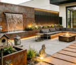 Detachable Outdoor Flower Pots Corten Plant Box Large Modern Rectangular Steel Planter Box