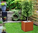 Detachable Outdoor Flower Pots Corten Plant Box Large Modern Rectangular Steel Planter Box