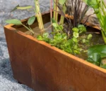 Corten Steel Flower Pot Long Flowerpots Rectangular Flowerpot Planter