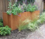 Corten Steel Flower Pot Long Flowerpots Rectangular Flowerpot Planter