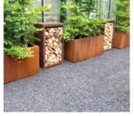 Corten Steel Outdoor Rust Color Planters Box Planter Garden Product Flower Pot