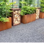 Corten Steel Outdoor Rust Color Planters Box Planter Garden Product Flower Pot