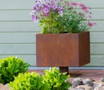 Corten Steel Outdoor Rust Color Planters Box Planter Garden Product Flower Pot