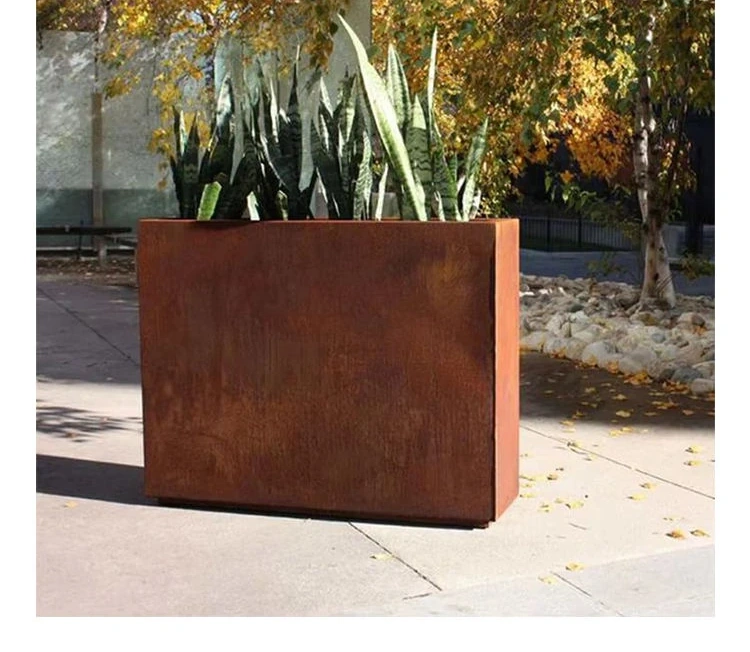 Corten Steel Large Planter Pot Corten Steel Raised Planter Beds Corten Steel Raised Garden Outdoor Planters