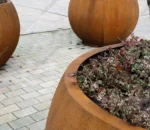 Corten Steel Planter Flower Pot Rusted Planters Corten Steel Planter