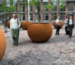 Corten Steel Planter Flower Pot Rusted Planters Corten Steel Planter
