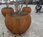 Corten Steel Planter Flower Pot Rusted Planters Corten Steel Planter