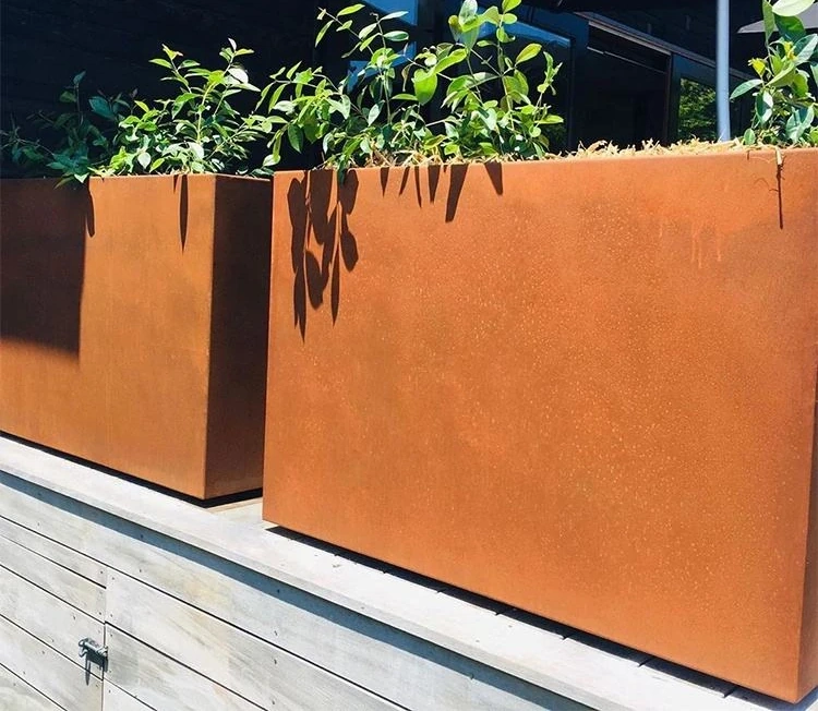Outdoor Planters Corten Steel Large Flower Pots Corten Pot