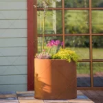 Corten Steel Outdoor Planter Round Corten Planter