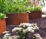 Corten Steel Outdoor Planter Round Corten Planter