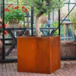 Wholesale Corten Steel Planter Rectangle Steel Large Corten Steel Planter