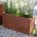 Large Detachable Eco-Friendly Outdoor Corten Steel Weathering Steel Rectangular Planter Box for Garden and Home