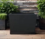 Steel Sheet Black Corten Steel Planter Rectangle Metal Outdoor Garden Box