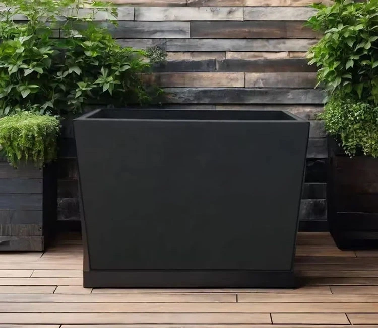 Steel Sheet Black Corten Steel Planter Rectangle Metal Outdoor Garden Box