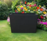 Modern Black Rectangular Planter Metal Steel Planter Box Rectangle Planter