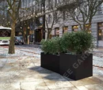 Metal Planter Rust Flower Pot Outdoor Garden Long Plant Flower Box