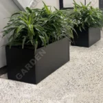 Customized Metal Planters Large Outdoor Planter Garden Corten Steel Sheet Rectangular Planter Box