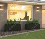 Customized Metal Planters Large Outdoor Planter Garden Corten Steel Sheet Rectangular Planter Box