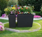 Steel Sheet Metal Planter Boxes Galvanized Steel Flower Pot Set Metal Planters Outdoor