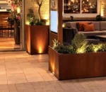 Outdoor Garden Pots Corten Outdoor Corten Steel Flower Planter
