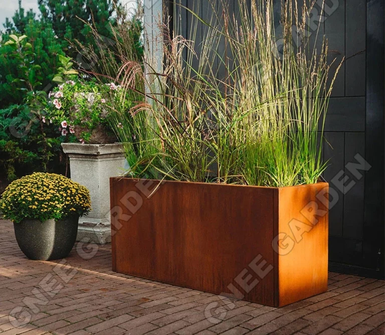 Decorative Corten Planter Box Corten Steel Large Planter Box