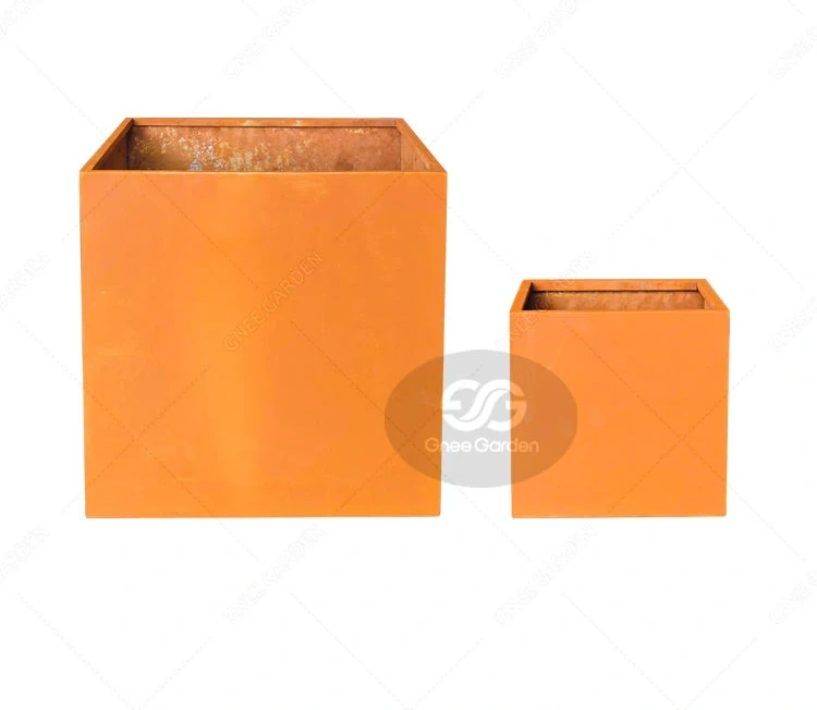 Corten Steel Planter Rectangle Metal Planter Corten Steel Flower Planter