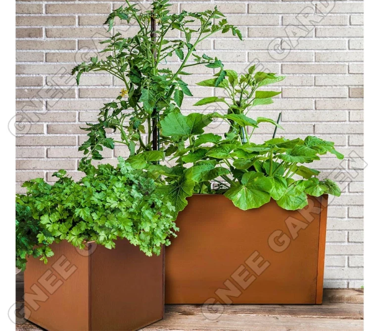 Corten Steel Outdoor Garden Planter Raised Garden Outdoor Corten Planters