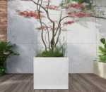 Steel Large Eco-Friendly Modern White Flower Planter for Garden and Home Use High Quality Plant Pots