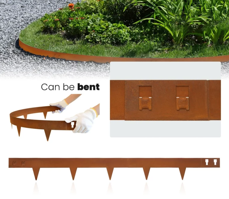 Custom 4.5 Inch Corten Steel Lawn Edge Metal Garden Border Fencing 1pc Garden Ornaments